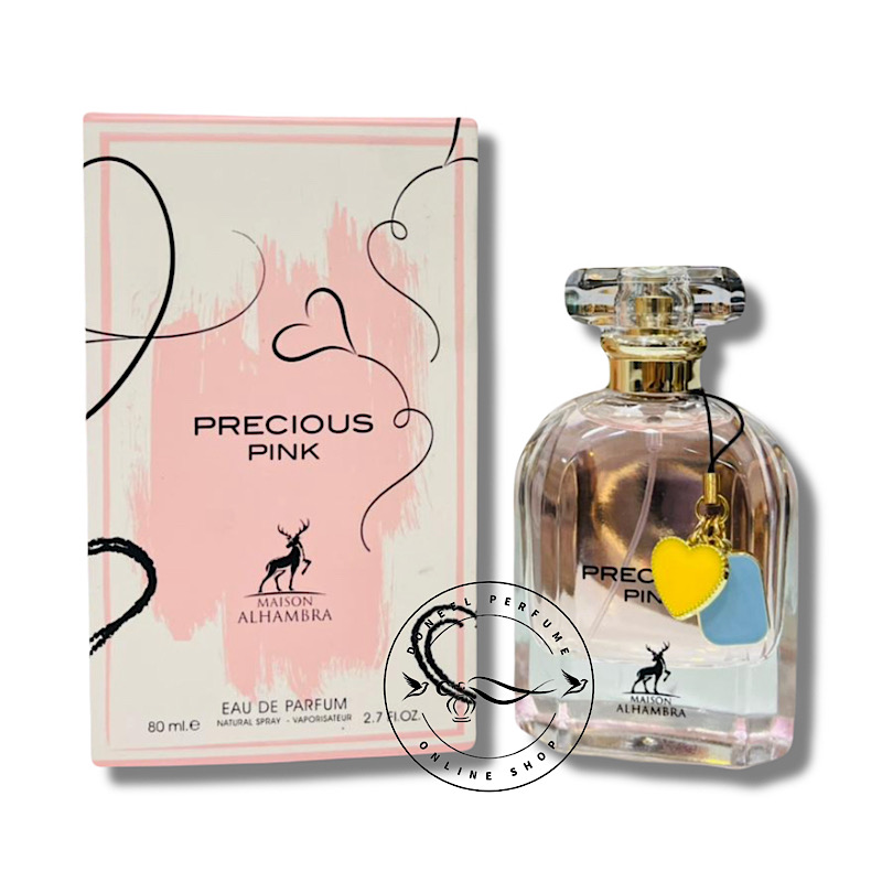 عطر پریشز پینک الحمبرا | مشابه مارک جاکوبز پرفکت | رایحه گرم و شیرین